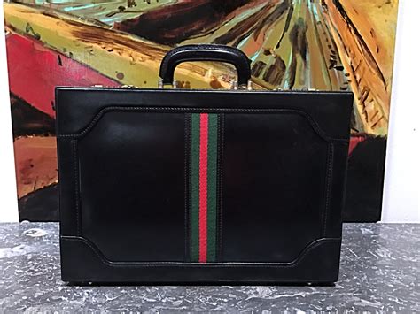 gucci hard briefcase|vintage black gucci briefcase.